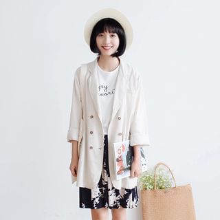 Forest Girl Double-Breasted Trench Coat