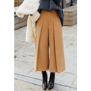 REDOPIN Pleat-Front Wide-Leg Pants