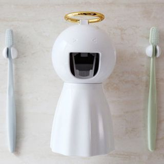 Bayhome Set: Automatic Toothpaste Squeezer + Toothbrush Holder + Toothbrush Cup