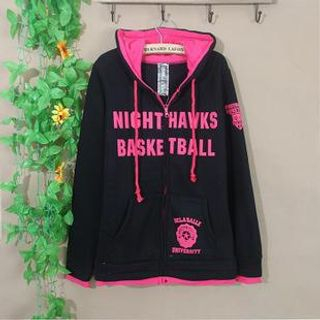 Cute Colors Lettering Drawstring Hoooded Jacket