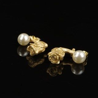 Seirios Beaded Rosette Earrings