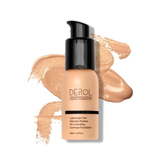 DEROL - Lightweight Oil-Controlling Coverage Foundation - 6 Shades #04 Wheaten - 30ml