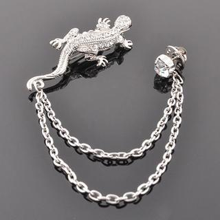 Trend Cool Rhinestone Lizard Brooch