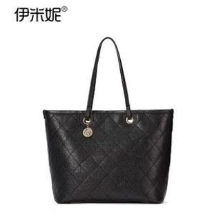 Emini House Genuine Leather Quilted Tote