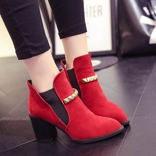 Lynnx Chunky-Heel Studded Ankle Boots