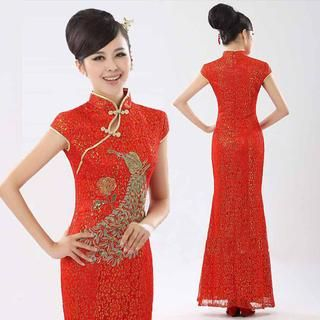 Bridal Workshop Chinese Style Mermaid Evening Gown