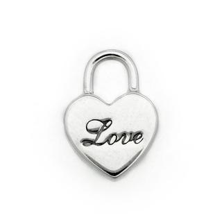 MBLife.com 925 Sterling Silver Polished Finish Love Heart and Lock Single Stud Earring