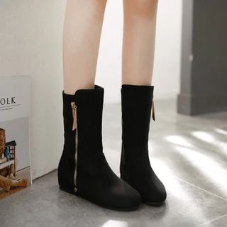 Shoes Galore Hidden Wedge Mid-Calf Boots