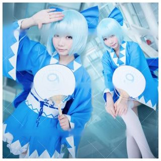 Cosgirl Touhou Project Cirno Cosplay Costume