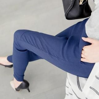 Tokyo Fashion Stitched Slim-Fit Pants