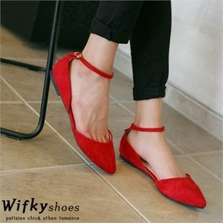 Wifky Ankle-Strap D'Orsay Flats