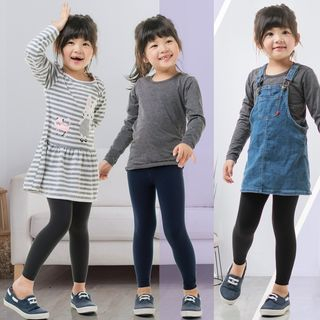 Kids Fleece-Lined Leggings - Asian Fashion