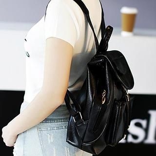 miim Drawstring Flap Backpack