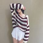 Striped Drop Shoulder Sweater от YesStyle.com INT Striped Drop Shoulder Sweater от YesStyle.com INT