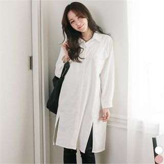 ANNINA Slit-Side Long Shirt