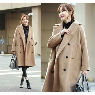 ssongbyssong Double-Breasted Wool Blend Coat