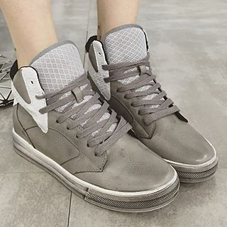 MXBoots Two-Tone High Top Sneakers