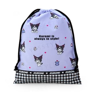 Kuromi Letter Medium Drawstring Bag 1 pc