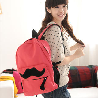 Moustache Backpack Red - One Size