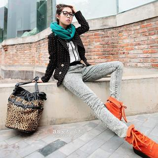 Side-Zip Skinny Jeans