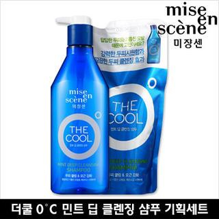 miseensc ne The Cool O°C Mint Deep Cleansing Set: Shampoo 780ml + Refill 500ml 2pcs