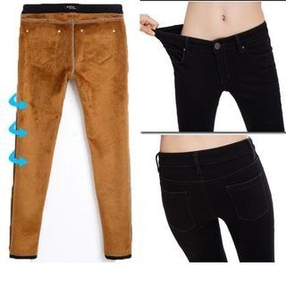 Cammi Fleece-lined Elastic Jeans