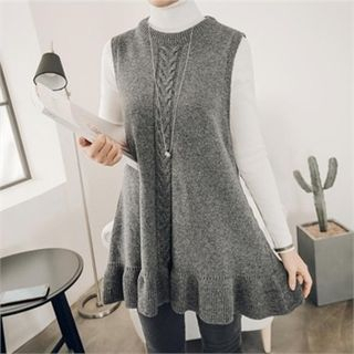 JOAMOM Sleeveless Wool Blend Knit Mini Dress