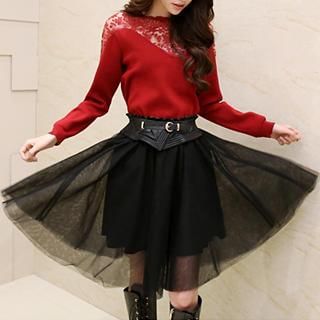 Romantica Mesh A-Line Skirt