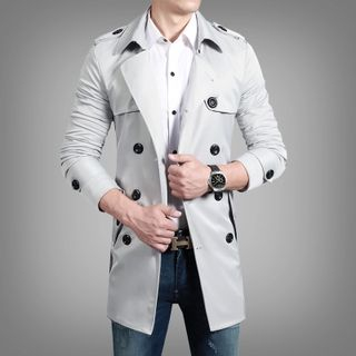 Bay Go Mall Double Breasted Trench Jacket