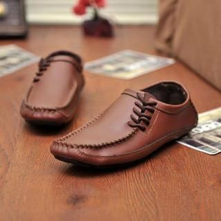 Easy Steps Genuine-Leather Lace-Up Casual Shoes