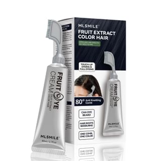 Mlsmile - Fruit Exract Color Hair - 3 Colors #01 Natural Black - 80Ml