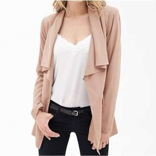 Richcoco Ruffle Collar Blazer