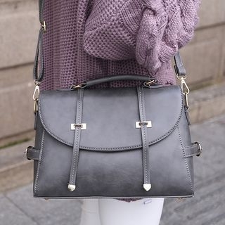 Nautilus Bags Faux Leather Flap Shoulder Bag