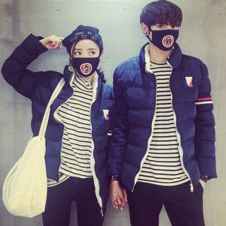 ZZP HOMME Matching Couple Print Padded Jacket