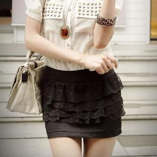Lace-Layered Skirt