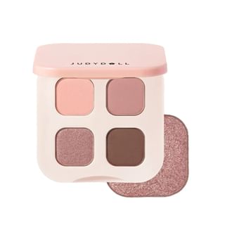 Judydoll - Silky 4-Color Eyeshadow Palette - 4 Types #01 Woody Mauve