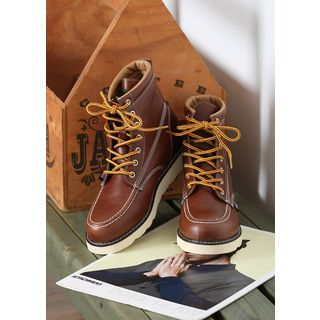 MODSLOOK Wing-Tip Lace-Up Boots