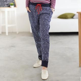 59 Seconds Drawstring Flower Print Pants