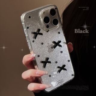 Bow Polka Dot Phone Case - iPhone 15 Pro Max / 15 Pro / 15 Plus / 15 / 14 Pro Max / 14 Pro / 14 Plus / 14 / 13 Pro Max / 13 Pro / 13 / 13 mini / 12 Pro Max / 12 Pro / 12 / 12 mini / 11 Pro Max / 11 Pro / 11