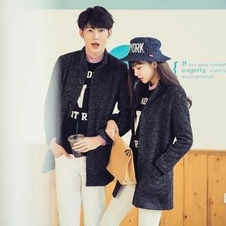 Bay Go Mall Couple Stand Collar Coat