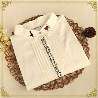 Fairyland Embroidered Pintuck Long-Sleeve Shirt