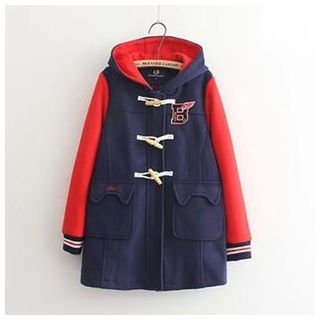 TOJI Color-Block Hooded Toggle Coat