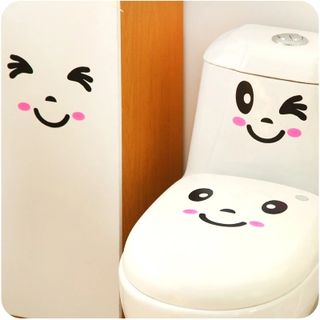 Desu Toilet Cartoon PVC Sticker - 1 Piece