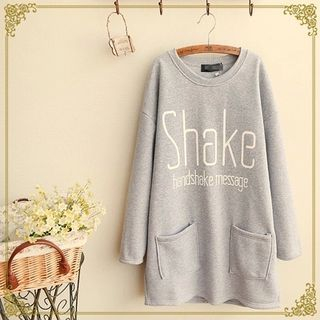 Fairyland Lettering Long-Sleeve Dress