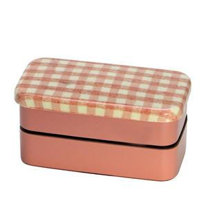 Hakoya Hakoya Nunobari 2 Layers Lunch Box S Hoccori Pink