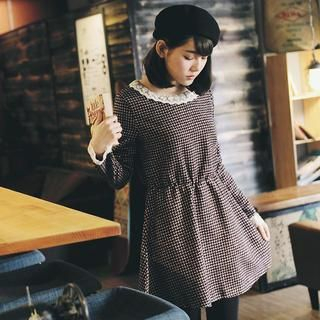 Tokyo Fashion Lace-Collar Tweed Dress