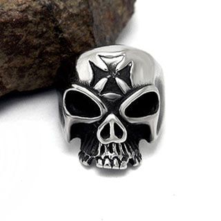 Andante Skull Titanium Steel Ring
