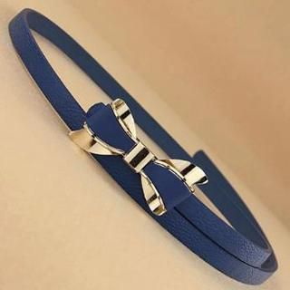 Charm n Style Metal Bow Slim Belt