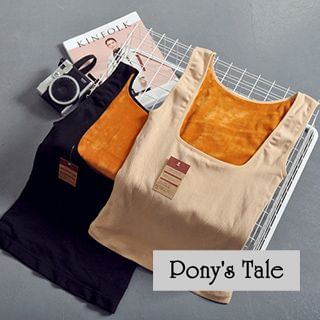 Pony's Tale Fleece-Lined Push Up Shaping Tank Top