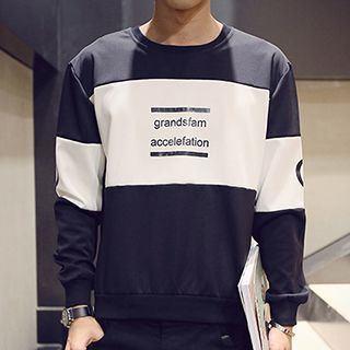 Newlook Color-Block Lettering Pullover